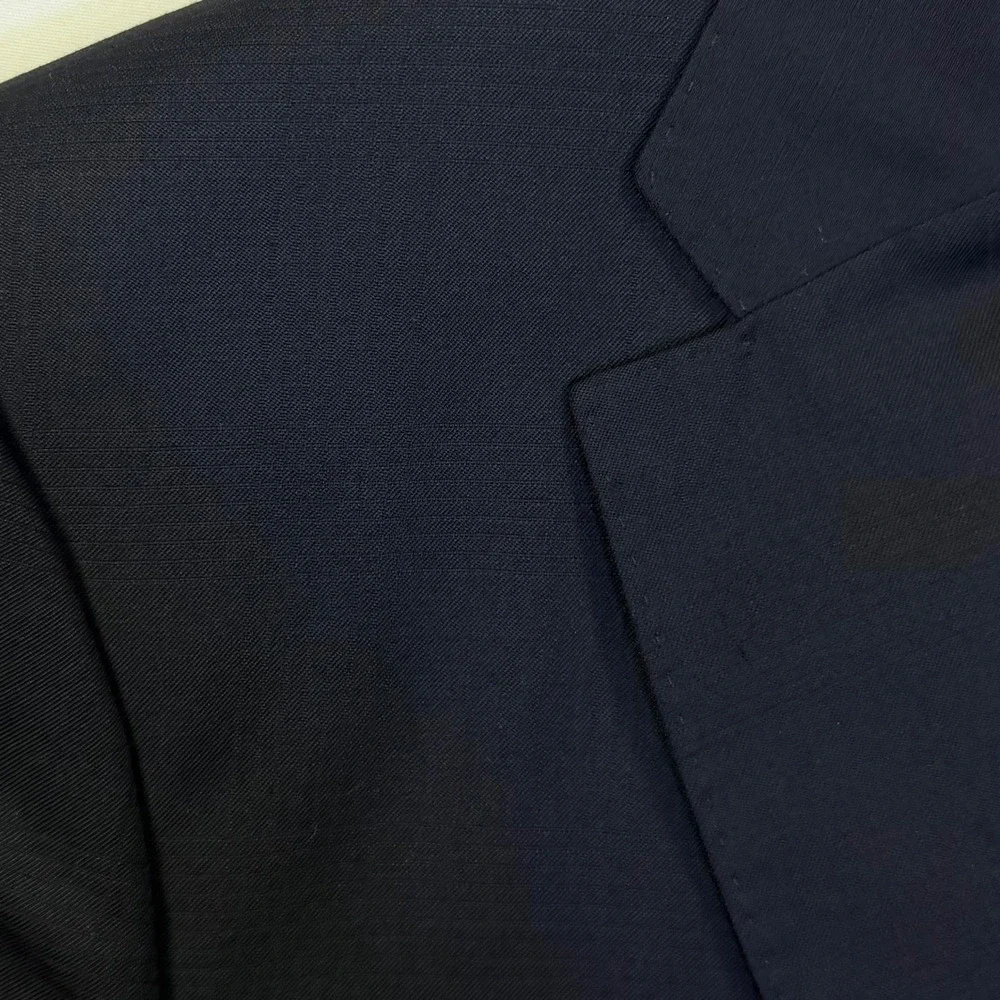 Enzo Tovare Italy‎ Mens Blazer 40R Black Super 150s Virgin Wool 2-Button Jacket